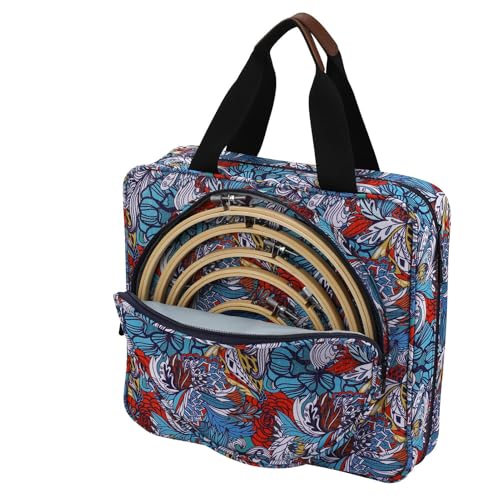 Square Stickerei Hülle - Tragbare Leichte Projekttasche, Langlebige Handwerkspeichertasche, Stifttaschen Taschen, Handlicher Organisator Mit Griffen | Praktische Tragetasche Für Das Nähen Von Needlewo