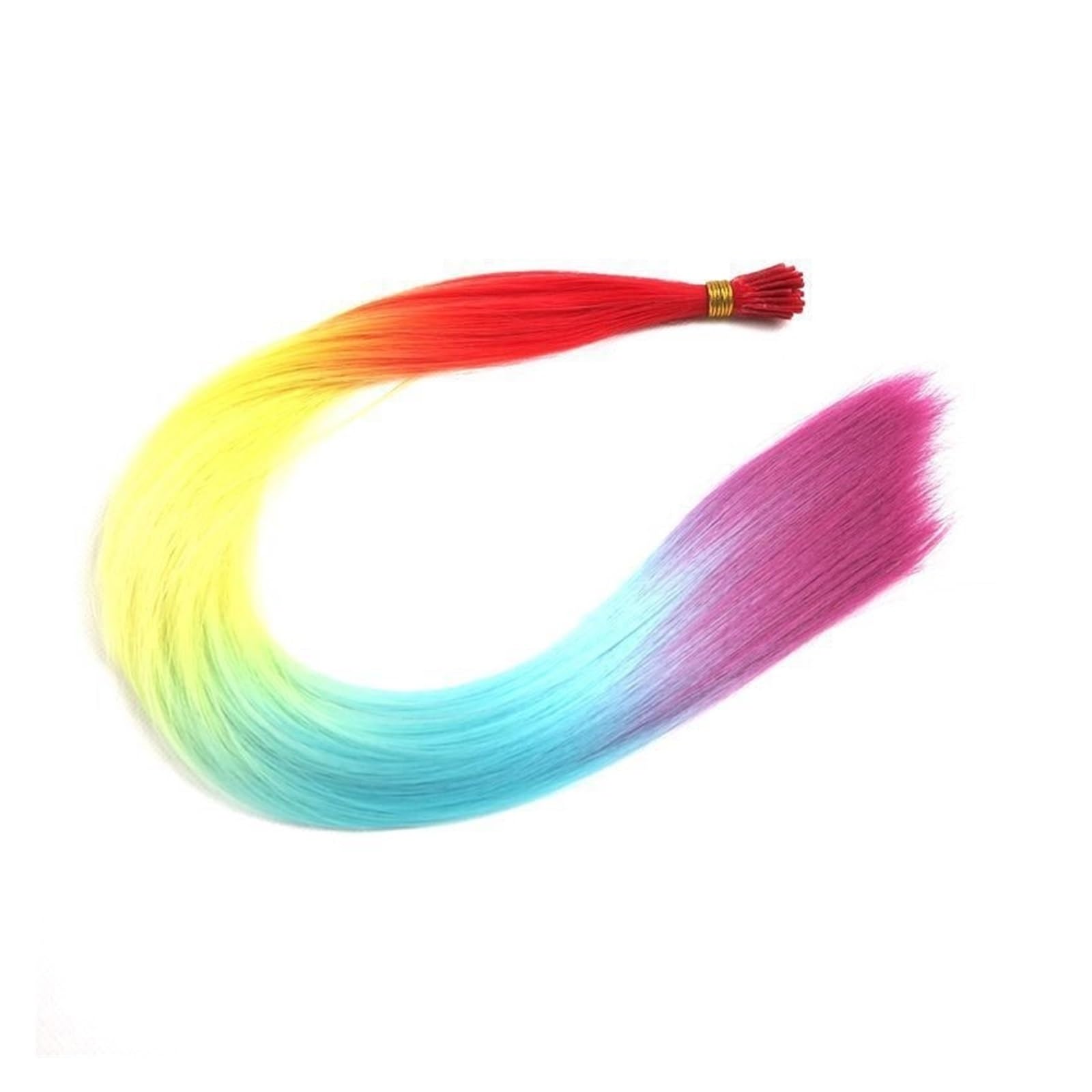 Extension de cheveux en plumes Extensions de cheveux synthétiques plumes for tressage 30 brins/paquet Ombre gris violet couleur (Color : Rainbow04, Size : 22inches)