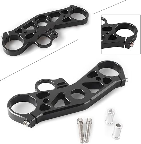 Miniatura 4 de FSFY - Abrazadera superior de árbol triple con motor negro, horquilla para bajar la horquilla, horquilla delantera triple árbol, abrazadera superior