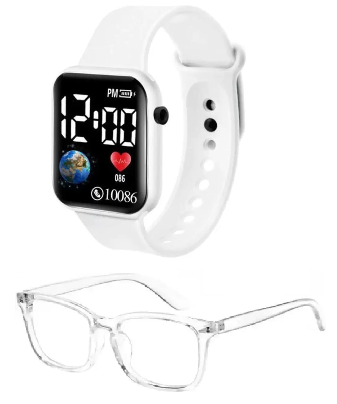 SELLORIA Digital Watch - for Boys & Girls Digital Watch - for Men Multi Colour Chain-dial Digital Watch (Pack of 2) (White) (B0CBX8NFD6) Amazon Price History, Amazon Price Tracker