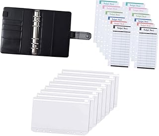 Ciieeo 2 Peças Fichário De Orçamento Decorativo Envelope De Dinheiro Orçamento Caderno De Couro Envelope De Couro Adesivo Caderno De Couro Portátil Fichário De Orçamento Fichário De