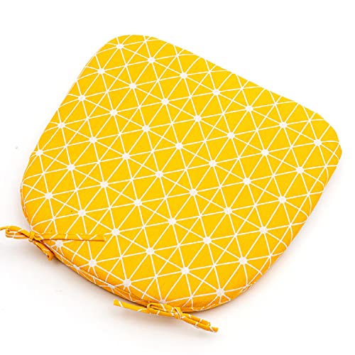 HGJH 椅子用 座布団 カラー 厚手 クッション チェアパッド 40*42cm*6 馬蹄形 固定タイ付き 反発 通気性 滑り止め シートパッド 洗える お尻が痛くならない 座り心地 庭 学習椅子 お尻に優しい 体圧分散椅子クッション ダイニングチェア ク
