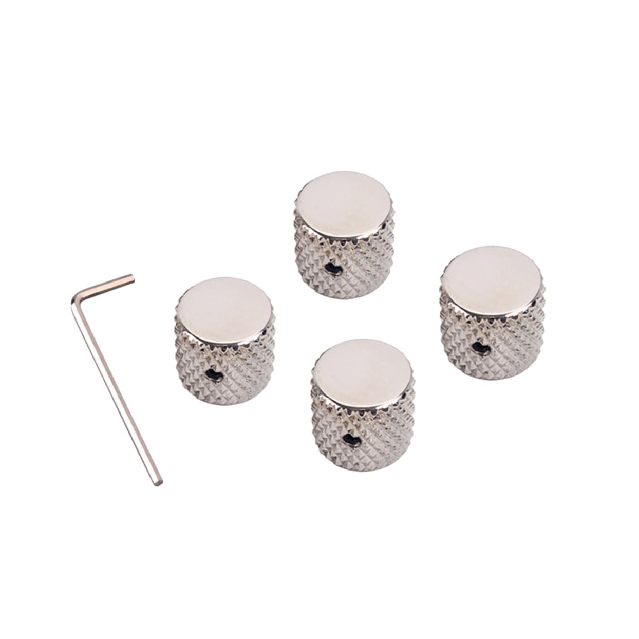 Hemoton 4pcs Guitar Volume Tone Control Knobs Bass Guitar Accessories Aluminum Alloy Flat Knobs Gd139a