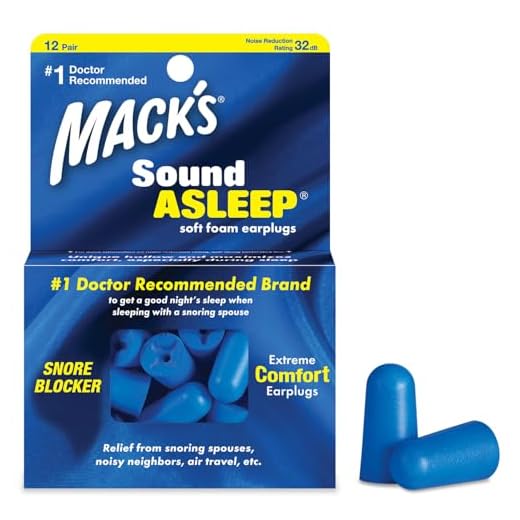 Mack’s Sound Asleep Soft Foam Earplugs, 12 Pair – 32dB High NRR, Comfortable Ear Plugs for Sleeping, Snoring, Travel and Noisy Neighbors