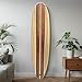 Surfboard Longboard Wall Decoration Décor - Hangs Vertical or Horizontal – Glossy Surface Like a Real Surfboard – Beach House, Coastal Living, Tropical Beach Theme – 66 inches Long Darkwood