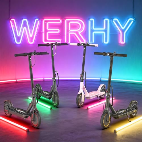 Image of Electric Scooter, 350W Powerful Motor,8.5 inch Solid Tyre,19 Mph Top Speed,12 Miles Long Range, Lightweight Foldable E-Scooter with EABS & Drum Brake