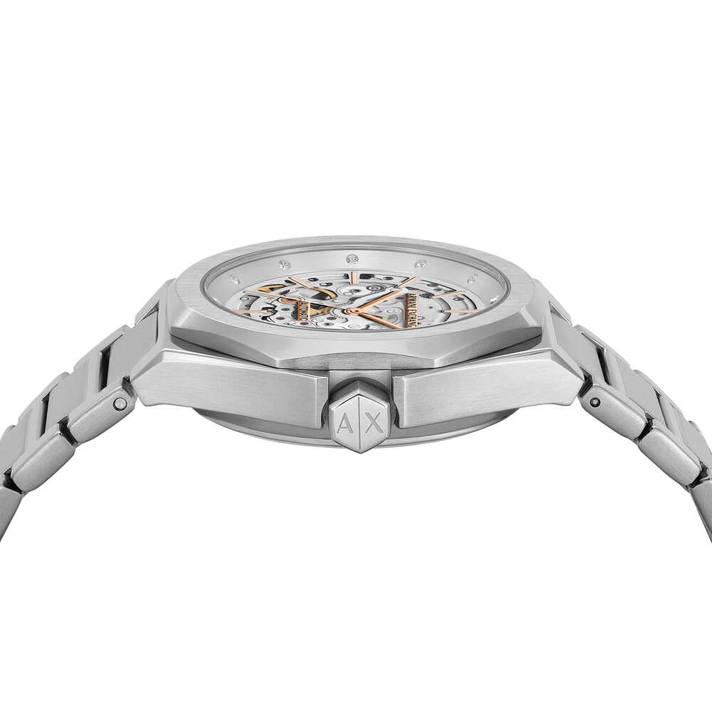 Armani Exchange Orologio da donna, Movimento automatico a tre lancette e cassa da 36 mm con cinturino in acciaio inossidabile