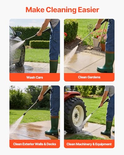Image of VEVOR Electric Pressure Washer Pump Kit, 1220 PSI, 2.2 GPM, Triplex Power Washer Pump with 2 HP Motor 120 V, Adjustable Water Pressure, for Washing Cars, Gardens, Exterior Walls, Machinery Equipment