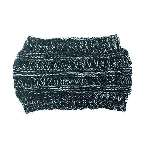 Preisvergleich Produktbild HUIQING Feste Mütze Wintermädchen Strickmütze Stirnband warm häkeln elastische handgemachte Turban breite Größe Turban
