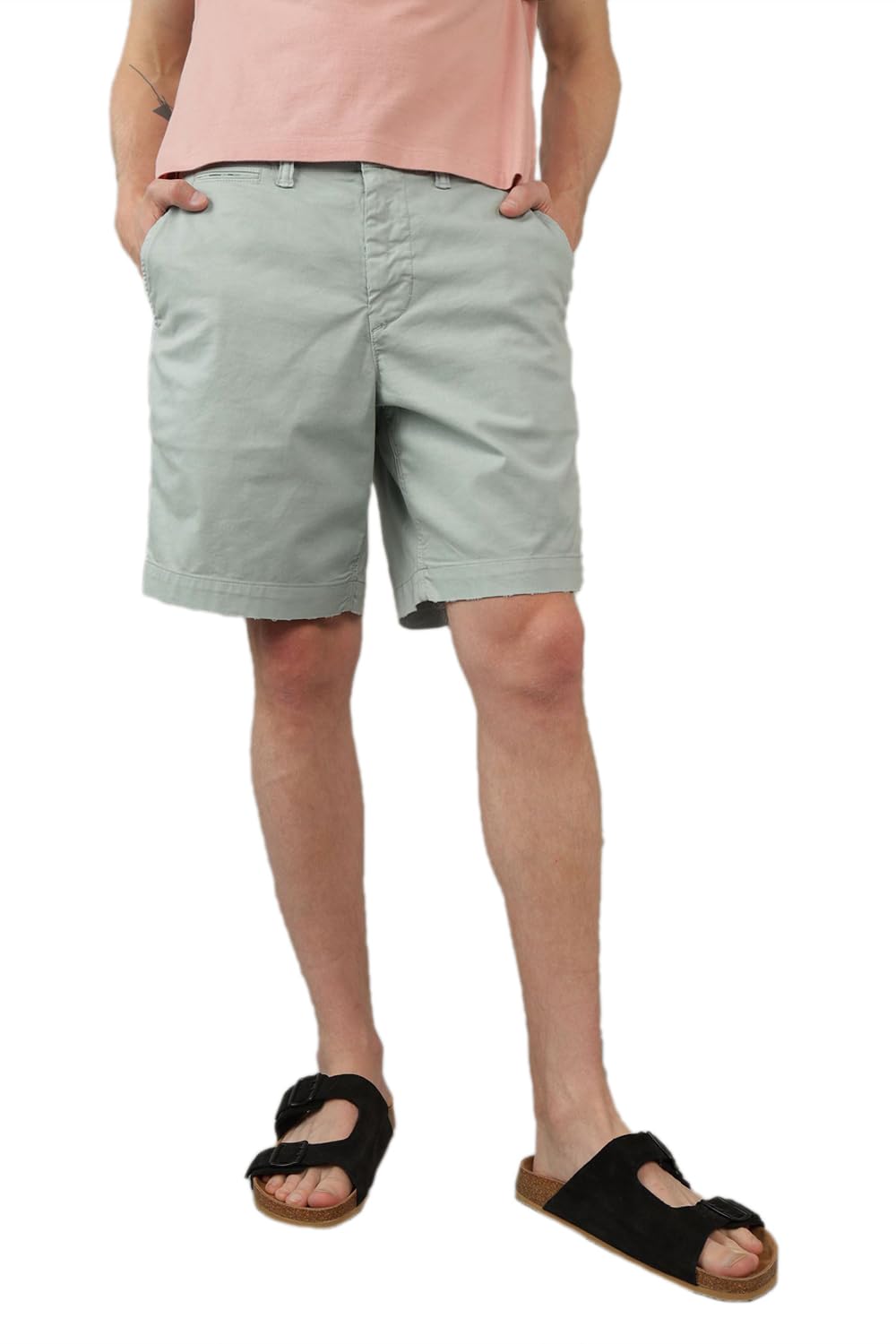 american eagle Men Blue Flex 9 Inches Lived-in Khaki Short-picture-15