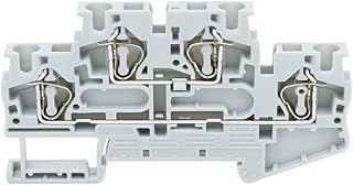STTB4 Double Level Spring-Cage Terminal Block NS35 Din Rail Mount Connection 4mm² Cable 2 Layer Connector Electrical STTB 4