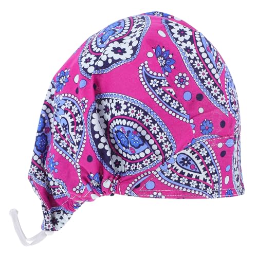 Bonnet à fleurs imprimé en coton avec lien ajustable pour le travail