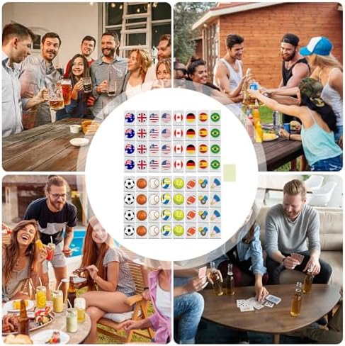 ビーチサイドボードゲーム、フラグパターンゲームタイル - ビーチサイドマジョンタイルセット - ファミリーナイトアクティビティ、春の