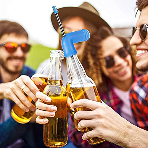 Bier Snorkel, Bier Snorkel Bier Bong, Bier Snorkel Dispenser, Drinken Bier Dispenser Trechter Tool, Blauw, Met Een… - Afbeelding 3