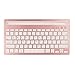 Teclado Bluetooth inalámbrico, Teclado Bluetooth portátil Ultrafino de Doble Canal para iOS Android Windows Tablet Smart Phone. (Rose Gold)