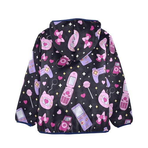 Gamer Girl Girls Fleece Jacket Girls Fall Jacket Girls Zip Up Hoodie Girls Sherpa Jacket 2-10T2
