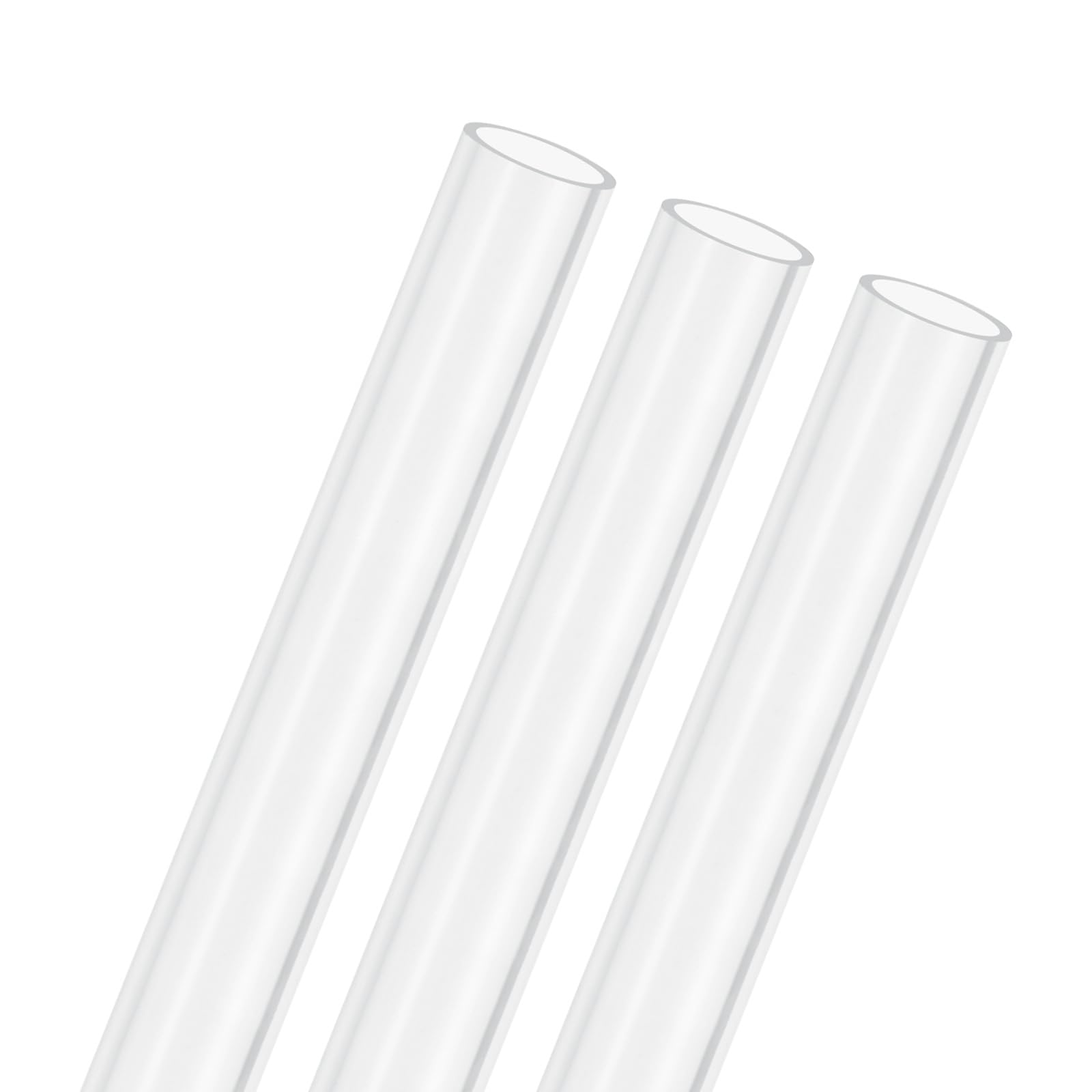 Lot de 3 tubes rigides en plastique transparent haute clarté 11x13mm