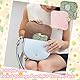 TIESOME Daisies Damenbinden-Aufbewahrungstasche, 2 Stück, Stickerei, Menstruationstassen, Baumwolle, weich, tragbar, Tamponhalter, Pad-Tasche, Perioden-Set, Tasche für Damen, Teenager, Mädchen (Grün +