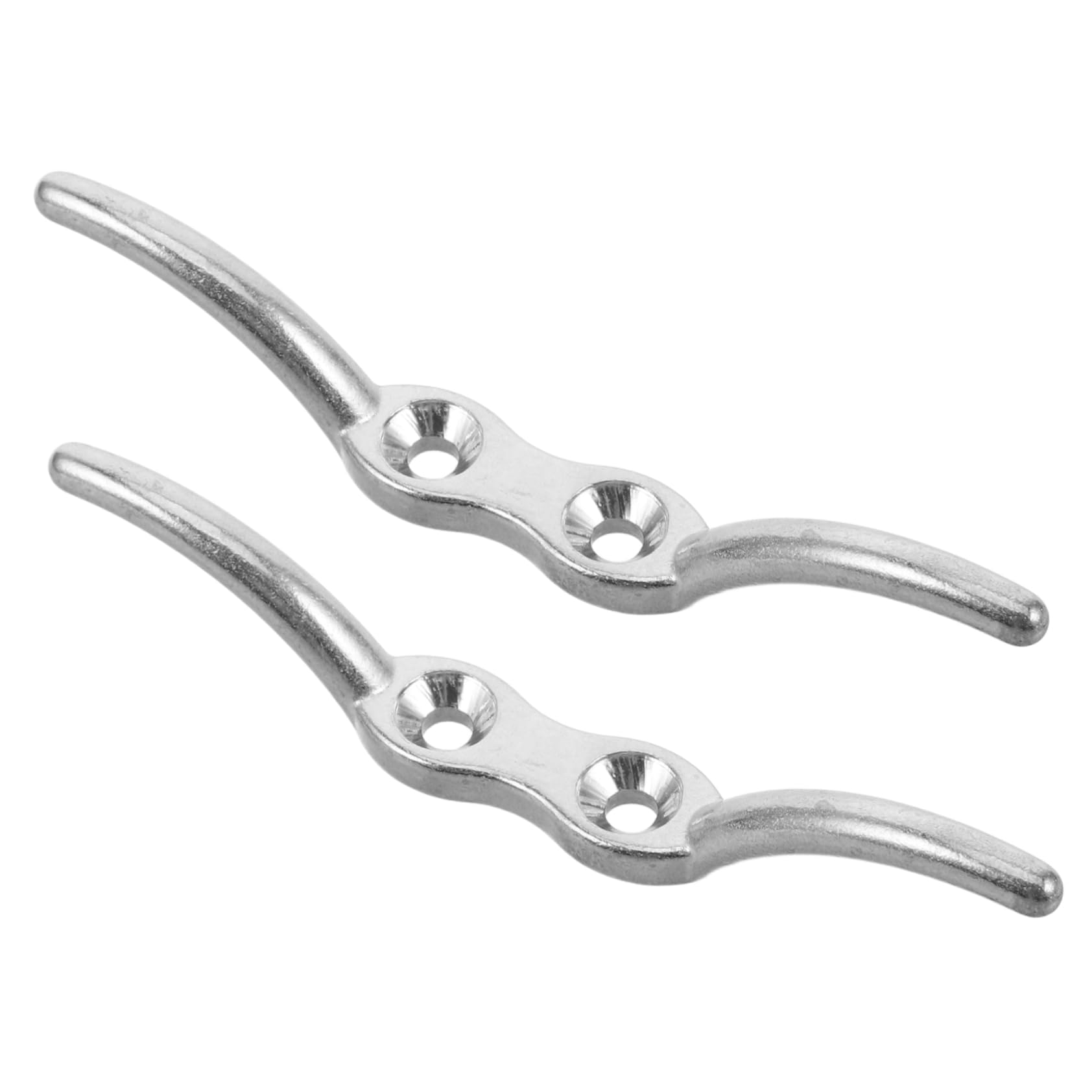 HANABASS 2pcs Stainless Steel Boat Cleats for Docking and Flagpole Fittings Durable Rope Fixing Accessories for Kayaks Canoes and Crafts Quick Installation and Secure Mounting