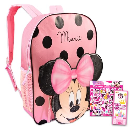 Disney Minnie Mouse Backpack for Toddlers Bundle ~ Premium 12