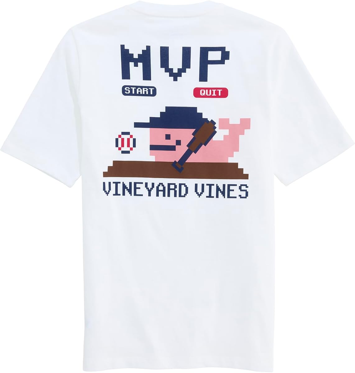 Vineyard Vines Camiseta de manga corta de béisbol Pixel para niños (niños pequeños/niños pequeños/niños grandes)