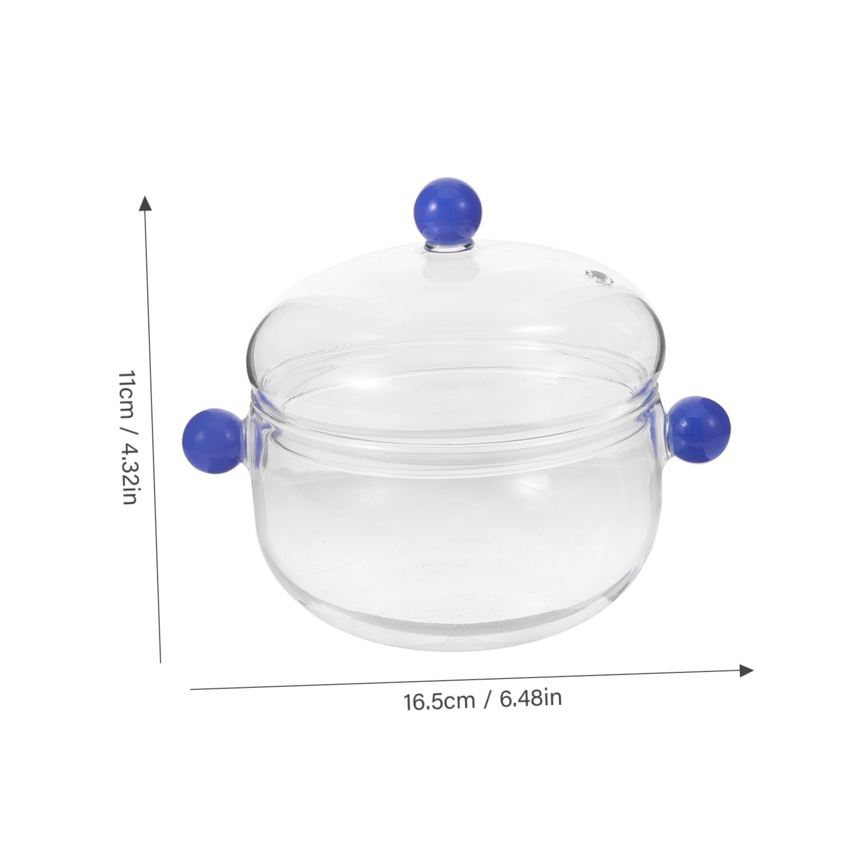OFFSCH Glass Cooking Pot with Lid Soup Pot for Noodles Stews and Pasta Transparent Borosilicate Cookware for Induction and Electric Stovetops