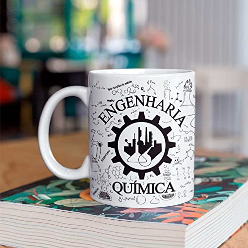 Caneca Engenharia Química Engenheiro com nome + saquinho