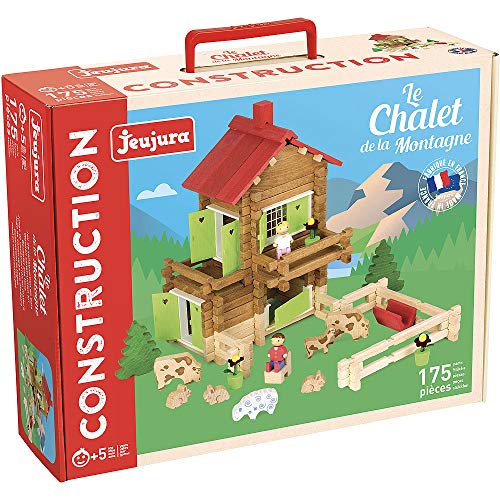 51I2ade TeL Jeujura - 8034- Jeux de Construction-Le Chalet de la Montagne - 175 Pieces