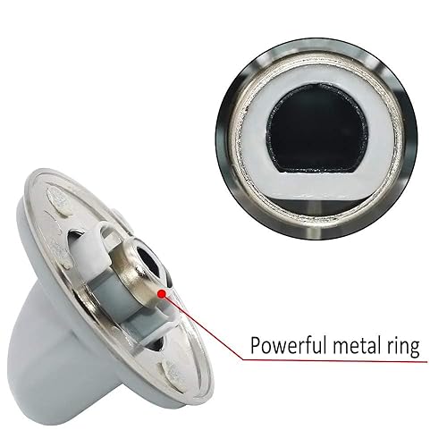 Miniatura 3 de prime&swift WH01X10462 Pomo de control de secadora con anillo de metal reforzado (paquete de 2) de repuesto para perilla de secadora GE WH01X10309,