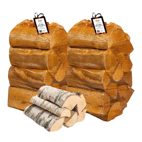 simpa 80L (25kg Approx) Kiln Dried Birch Hardwood Firewood Logs, Perfect for Open fires, Wood Burning Stoves, Log Burners, Campfires, Fire Pits