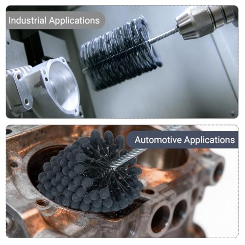 Image of Cylinder Hone, 240 Grit Silicon Carbide, 4 1 /8 inch (105mm) Diameter Ball Hone | for Hole Diameters 3 3 /4 inch - 4 1 /8 inch, Cylinder Engine Sanding Brush for Mild Steel,Stainless Steel,Cast Iron