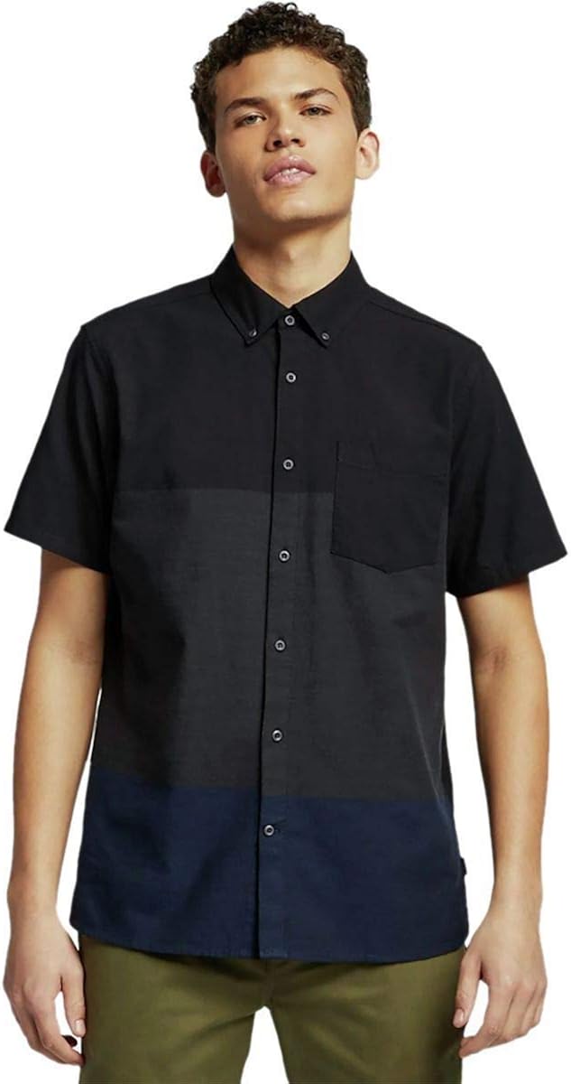 Hurley Men's Engineered One and Only Top Short Sleeve, Oil Grey - X-Large : Clothing, Shoes & Jewelry