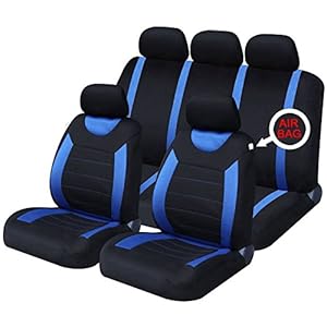 UKB4C Blue Full Set Front & Rear Car Seat Covers