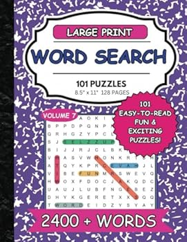 Paperback Large Print Word Search: 101 Easy to Read Puzzles Book