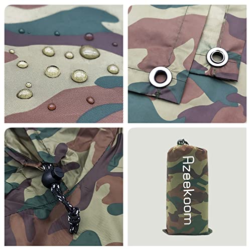 Azeekoom Regenjacke Regenponcho, Regenmantel Wasserdicht Unisex Camping Zelt Campingdecke 3 in 1 Multifunktionaler Regencape für Picknick im Freien Trekking Camping Angeln Jagd Ausflug