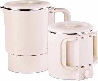 Tazweeq Small Portable Electric Kettle, 0.8L Foldable Mini Travel Electric Kettle, 304 Stainless Steel Multifunctional Foldable Electric Cooker