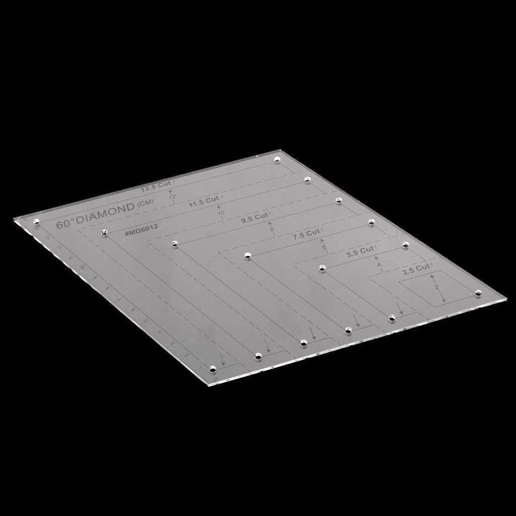Court 60 Degree Diamond Rhombus Template Quilting Ruler for DIY Patchwork Sewing