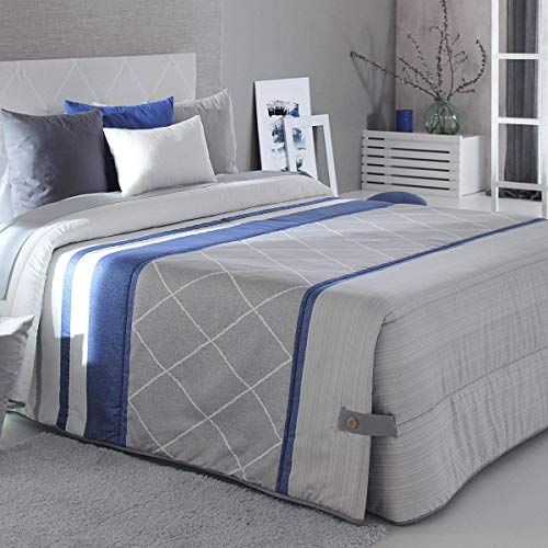 Reig Marti - Edredón Conforter Carson 02 - Cama 150 Cm - Color Gris C08 Cover