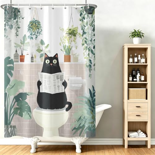 Rideau de douche hydrofuge et lavable en polyester 180 x 200 cm - 3
