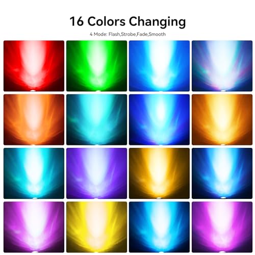 Image of Colored Pond Lights with Timer, RGB Fountain Lights IP68 Waterproof, Underwater LED Dimmable Outdoor Light for Fish Tank Pond Fountain Garden Landscape, 2 in Set