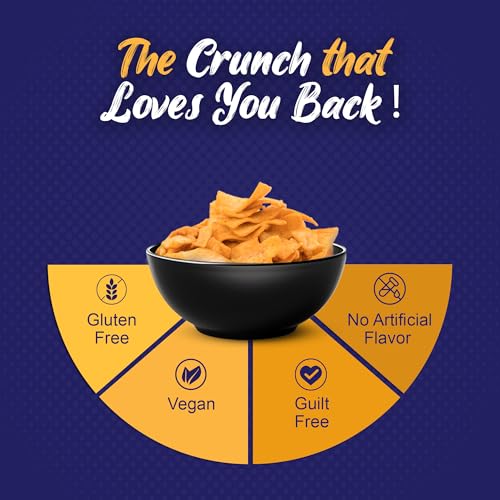 Image of Evolve Oats Chips Healthy Snacks for Kids, Adults | Gluten Free, Vacuum Fried, High in Protein, Low Calorie, Peri Peri Flavor - 100g Pack of 3