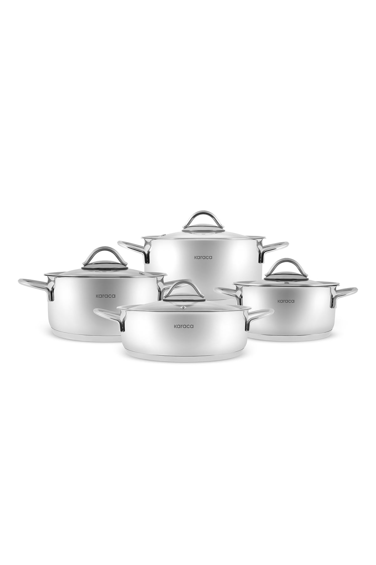 Karaca Sakura Powersteel 8 Parça 316 Çelik Tencere Seti