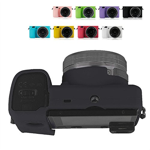 First2Savvv Xjpt-A6000Gj-B01 Black Full Body Tpu Jelly Rubber Gel Skin Case Cover Precise Fit Digital Camera Case Bag Cover For Sony A6000 With Card Reader #TOP5