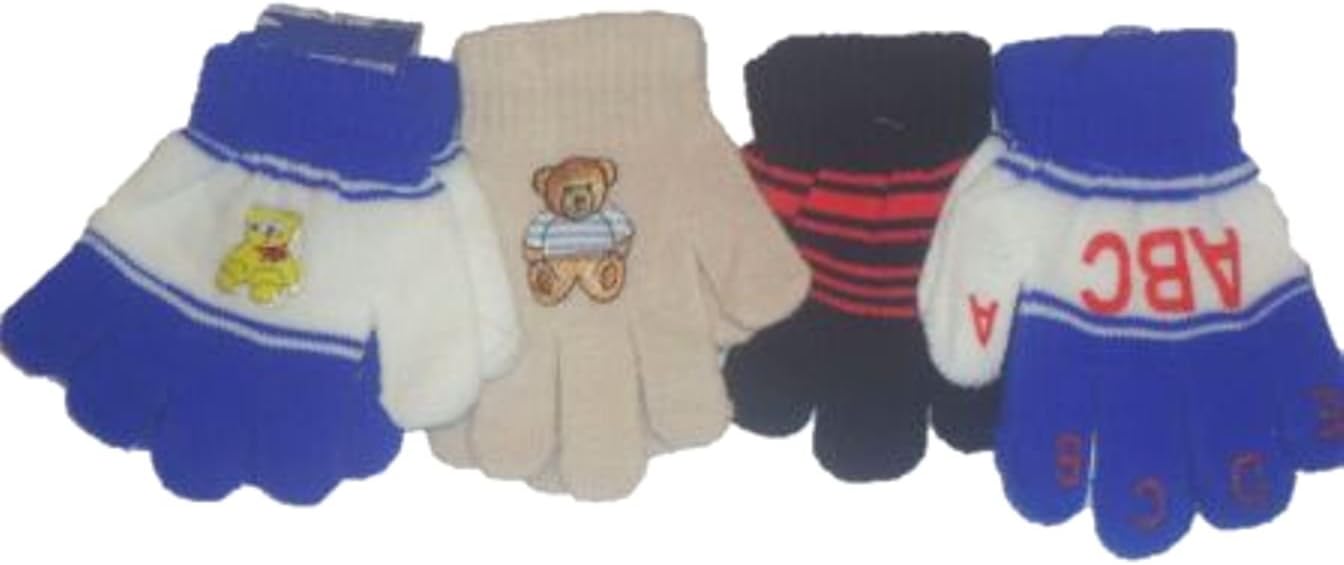 Four Pairs Magic Gloves for Infants and Toddlers Ages 1-4 Years