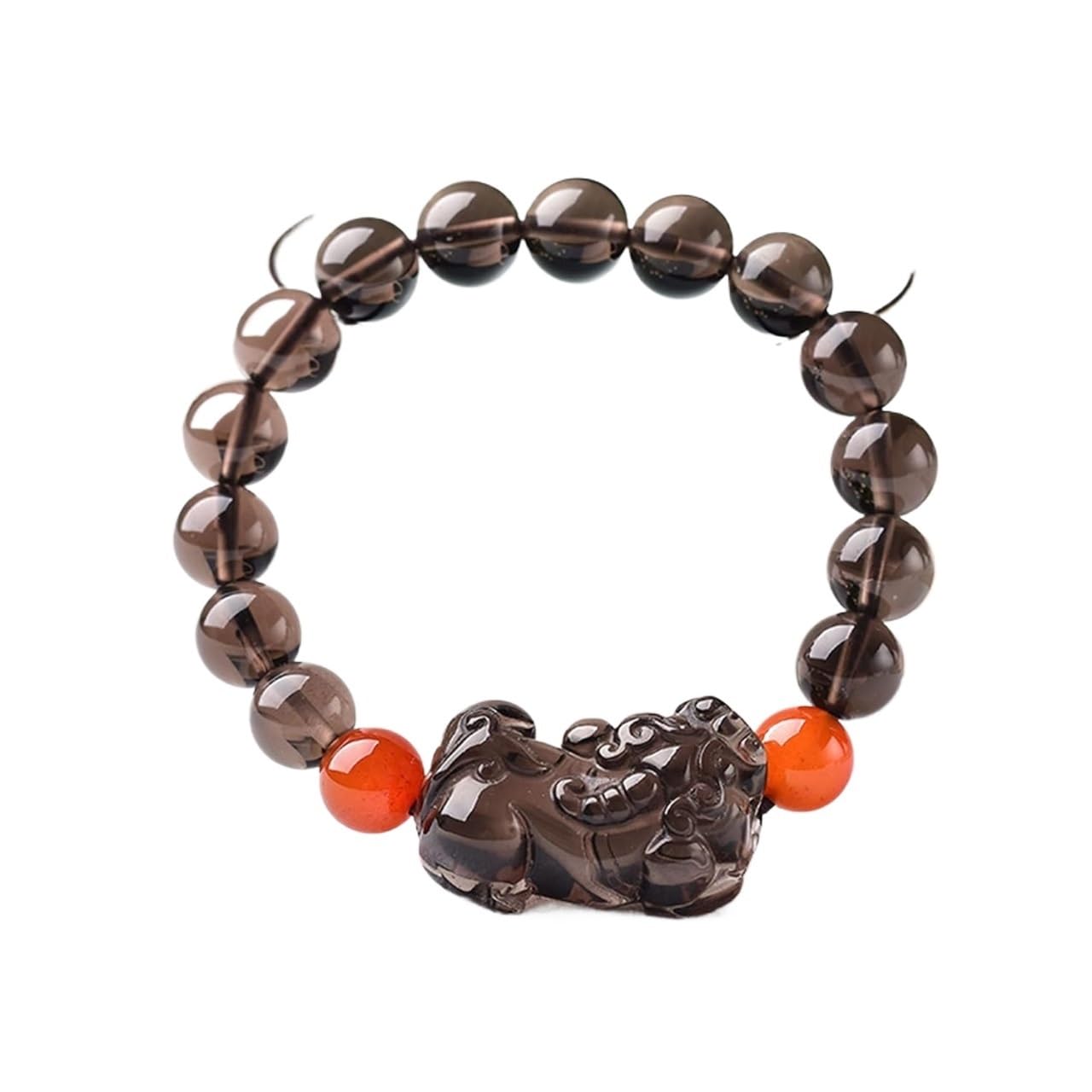 NZPOST Crystal Bracelet,Agate bracelet, Lucky Pixiu Charm Ice Obsidian Balance Bracelet Red Agate Beaded