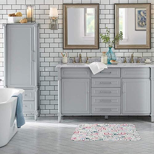Tapis de bain antidérapant très absorbant microfibre lavable machine