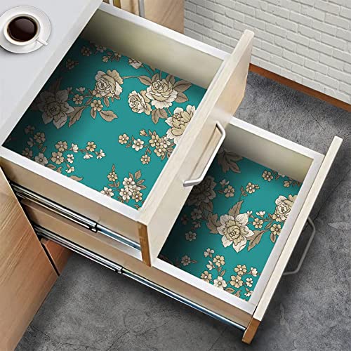 Papel pintado floral extraíble de vinilo para decoración de paredes 6