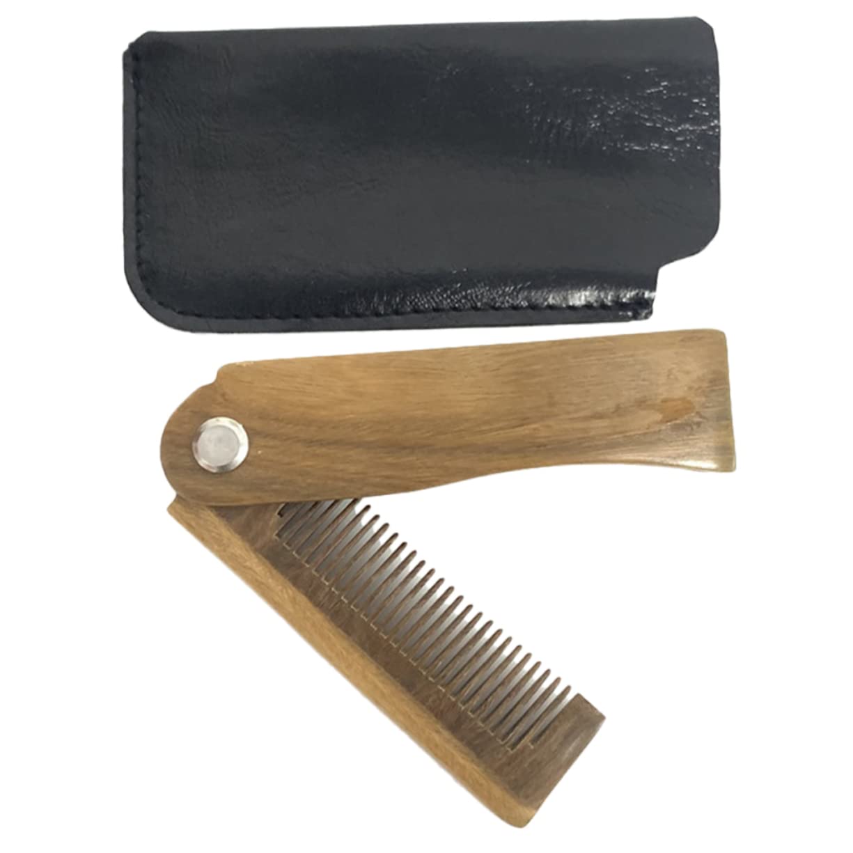 MAGICLULU 3 Set Di Pettini in Legno Da Uomo Pettine Pieghevole Per Barba Custodia Per Accessorio Per Per Uso Domestico E in Viaggio