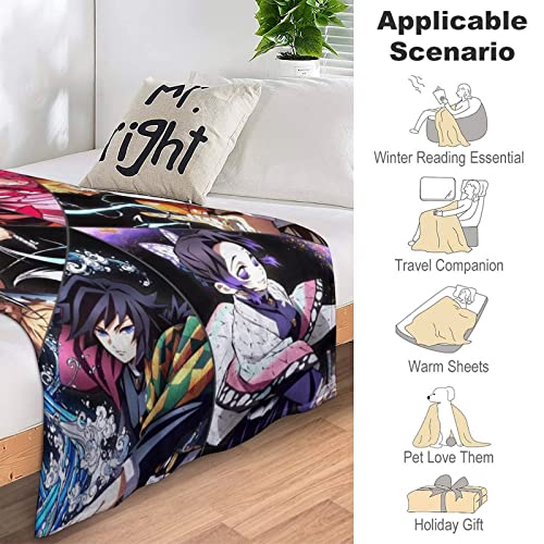 Anime Blanket Flannel Fleece Warm Soft Throw Blanket For Couch Sofa Bed Living Room For Adults Children Kids 50"X40" #TOP3