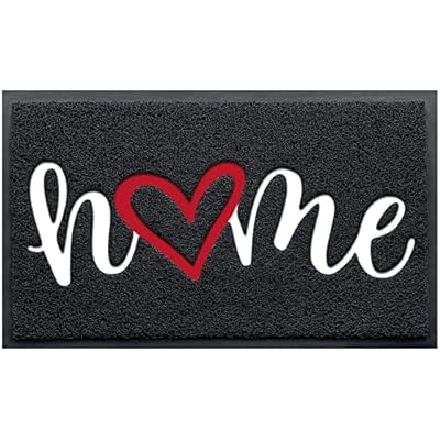 StepLively Door Mat Home Welcome Mats Outdoor and Indoor, Heavy-Duty Low-Profile Non-Slip Front Welcome Mat for Home Entrance, Outside Entry, Yard, Floor, Patio (30''x17.5'', Black)